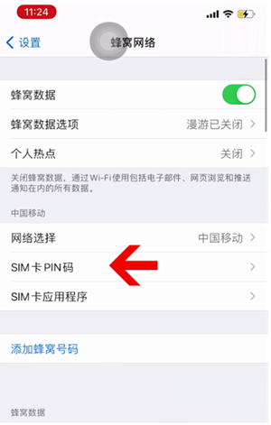 北海苹果14维修网分享如何给iPhone14的SIM卡设置密码 