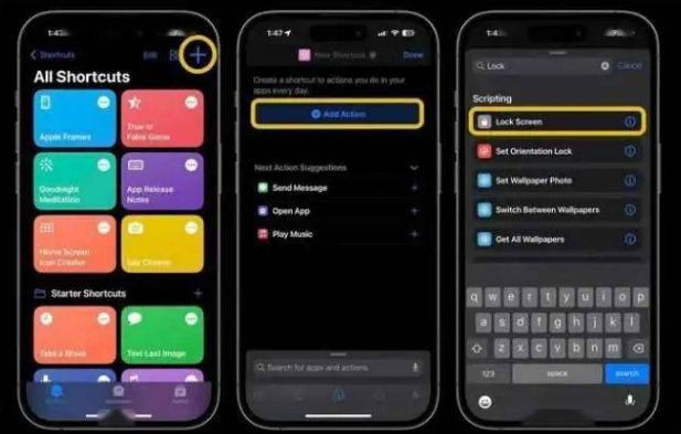 北海苹果14锁屏维修店分享iPhone14升级iOS16.4后如何创建锁屏快捷方式 