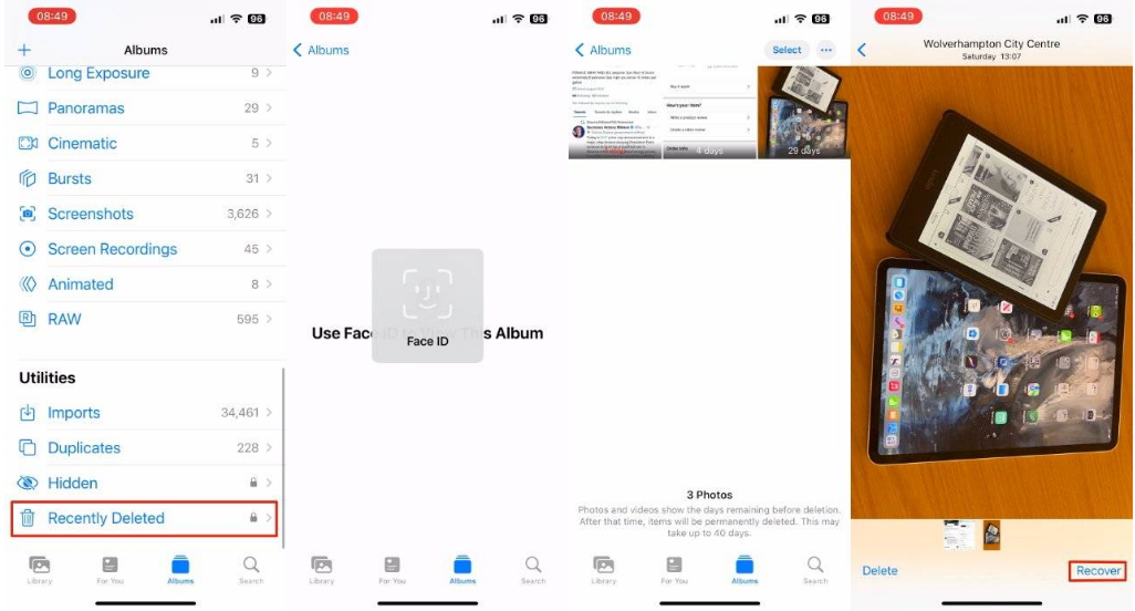北海苹果14维修分享 iPhone14 上恢复已删除的照片 