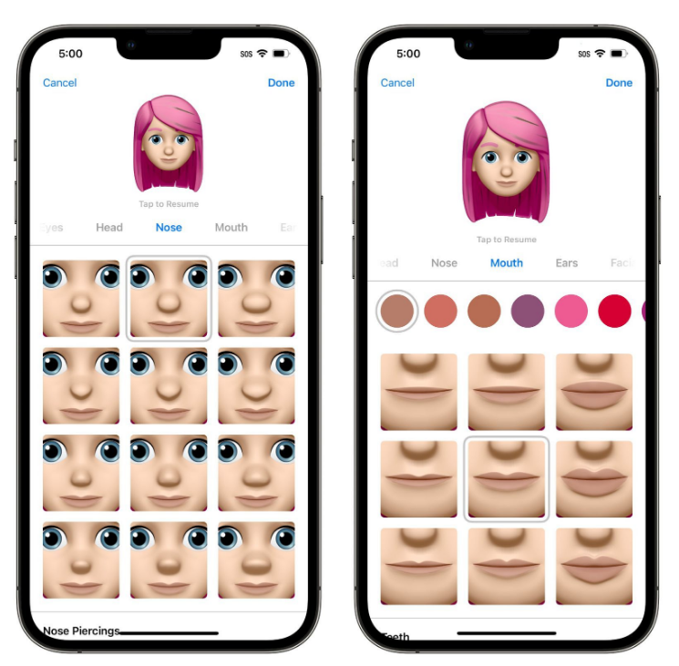北海苹果手机维修分享​iOS 16中的拟我表情有了哪些变化和升级 